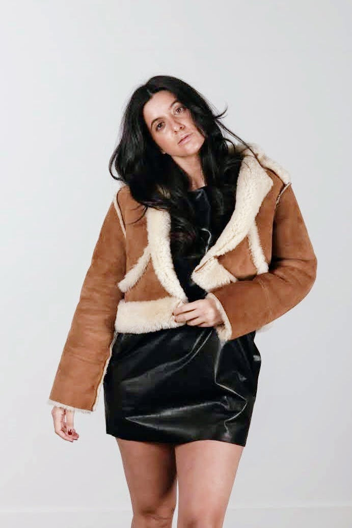 Cropped and cozy, chic and classic, sheepskin shearling.